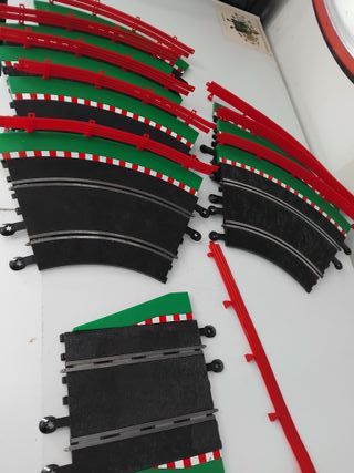 Lote curvas con borde y valla scalextric