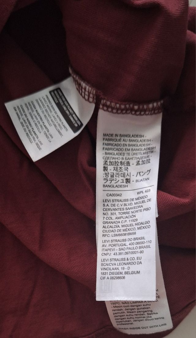 Maglietta Levi's Uomo Rosso Tg.S