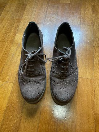 Zapatos Oxford Marrón de ante