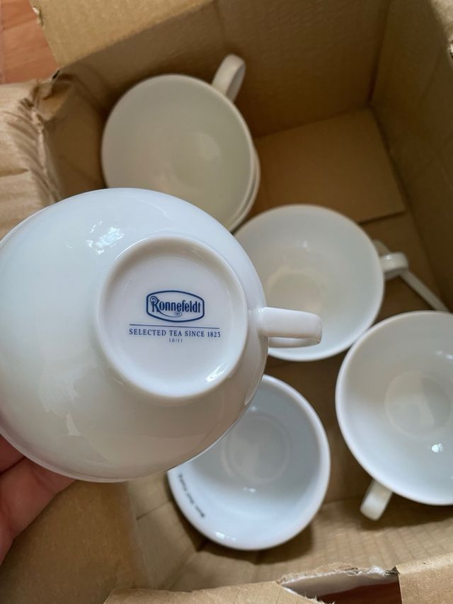 Juego tazas café Cup & Saucer y Ronnefeldt