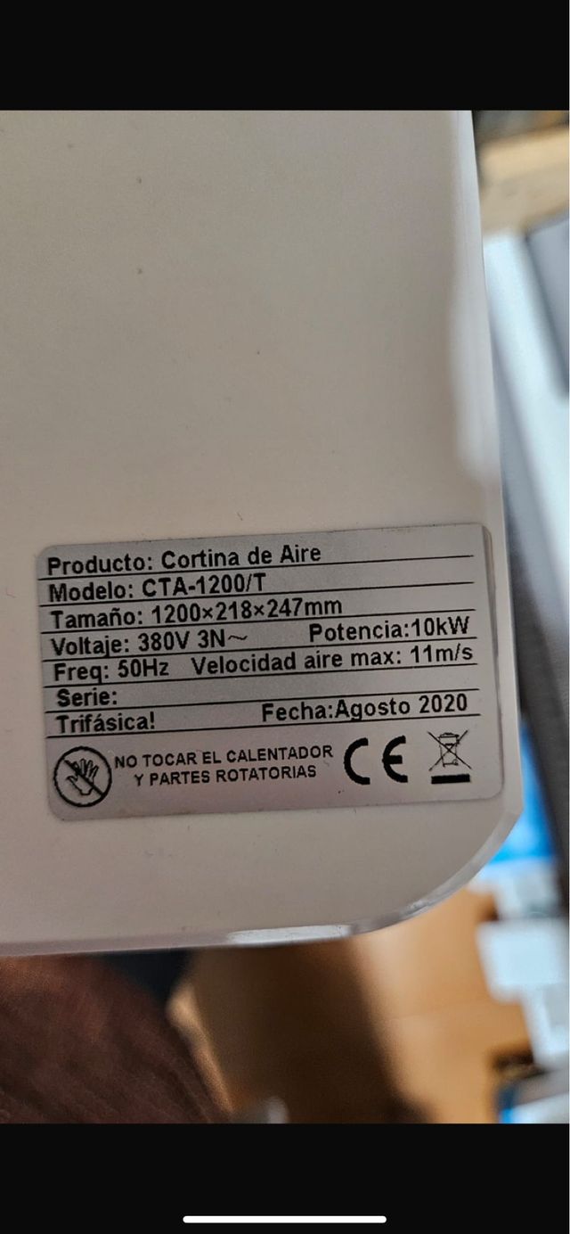 Cortina de aire Kosner 1200mm