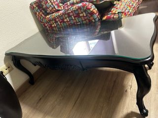 Mesa negra estilo barroco