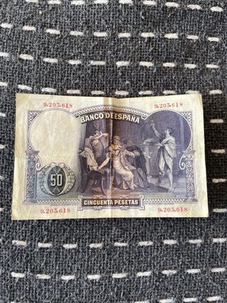 Billete de ESPAÑA antiguo de 50 pesetas