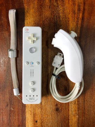 Wiimote Wii bianco motion plus integrato e nunchuk