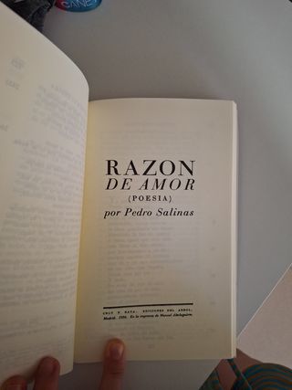 La voz a ti debida y Razón de amor, Pedro Salinas
