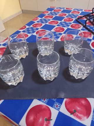 6 bicchieri liquore vintage