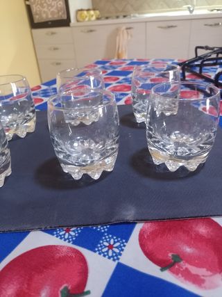 6 bicchieri liquore vintage