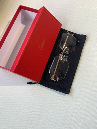 Gafas Cartier doradas - Lentes transparentes