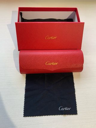Gafas Cartier doradas - Lentes transparentes