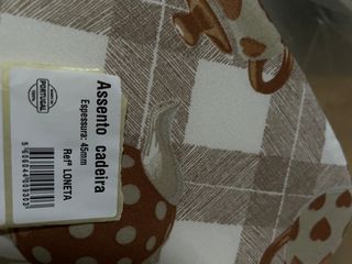 Almofadas Cadeira Bege/Marrom - Novas
