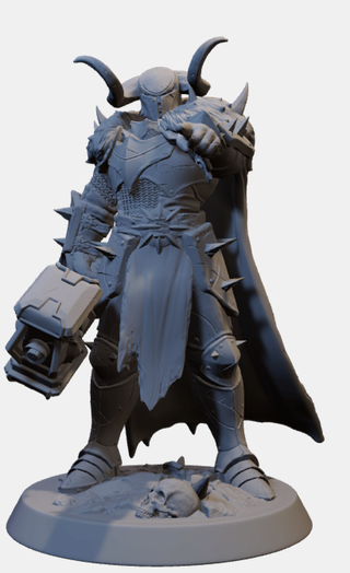 Miniatura Paladino/Guerriero in resina (D&D)