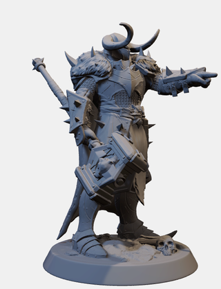 Miniatura Paladino/Guerriero in resina (D&D)