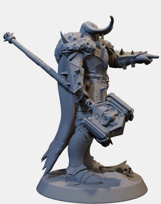 Miniatura Paladino/Guerriero in resina (D&D)