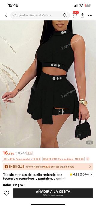 Conjunto Shein y 5 shorts