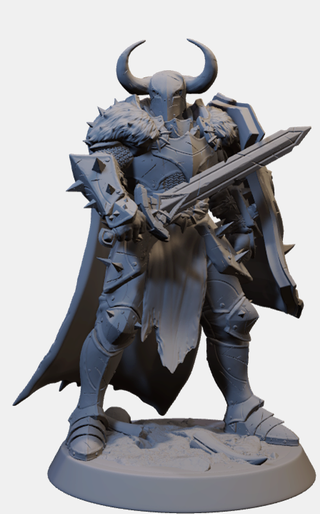 Miniatura Paladino/Guerriero in resina (D&D)