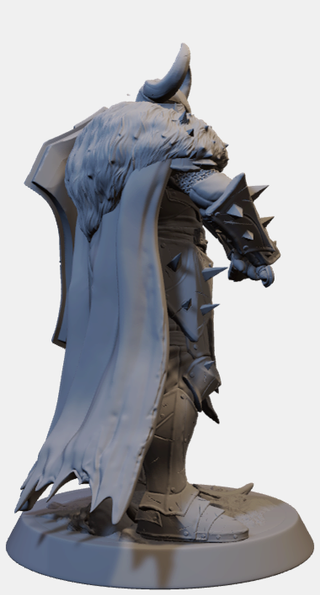 Miniatura Paladino/Guerriero in resina (D&D)