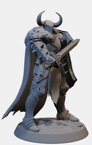 Miniatura Paladino/Guerriero in resina (D&D)