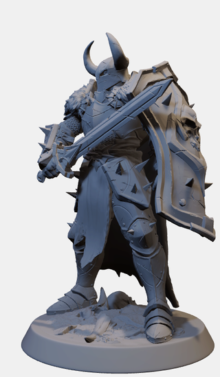 Miniatura Paladino/Guerriero in resina (D&D)