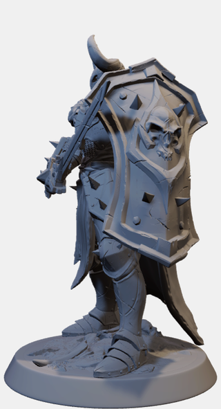 Miniatura Paladino/Guerriero in resina (D&D)