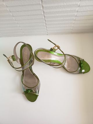 Sandalias Georges Rech - Tacón Verde Oliva
