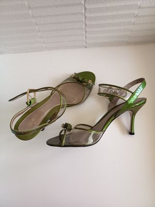 Sandalias Georges Rech - Tacón Verde Oliva