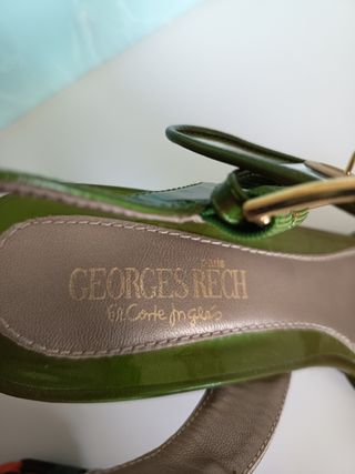 Sandalias Georges Rech - Tacón Verde Oliva