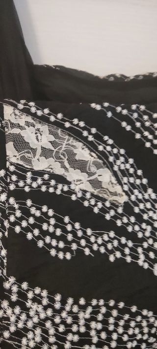 Top fiesta negro y blanco - Talla 44