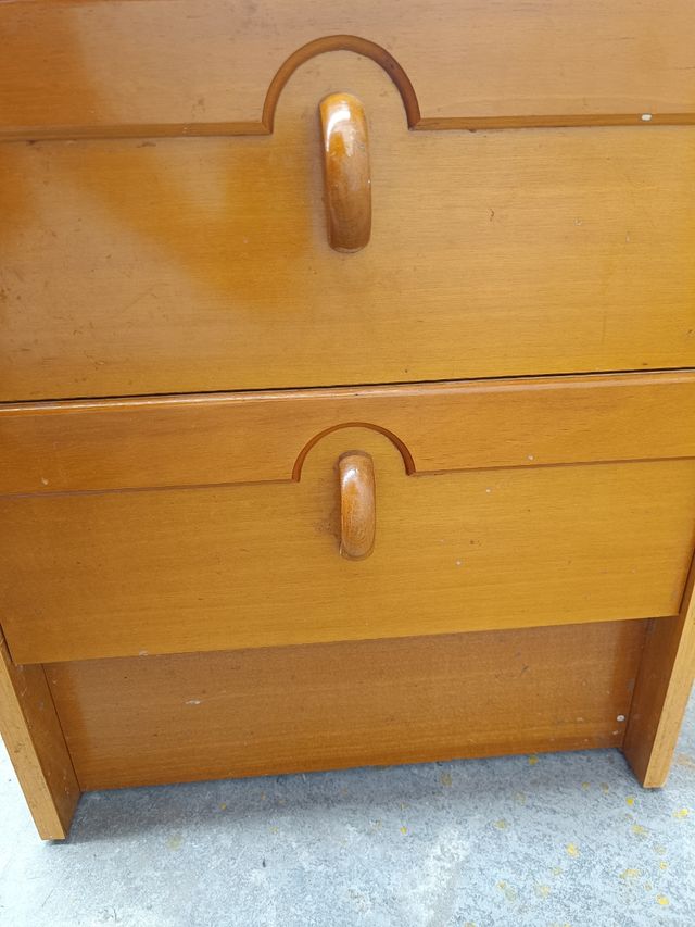 Mesilla de noche 2 cajones madera