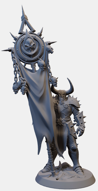 Miniatura Paladino/Guerriero in resina (D&D)