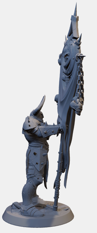 Miniatura Paladino/Guerriero in resina (D&D)