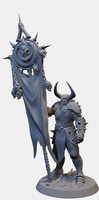 Miniatura Paladino/Guerriero in resina (D&D)