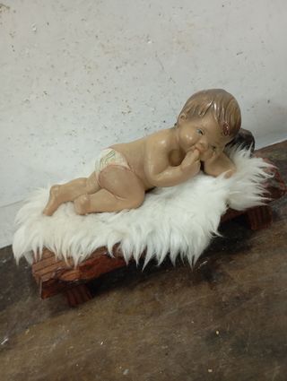 Niño Jesús pesebre estuco