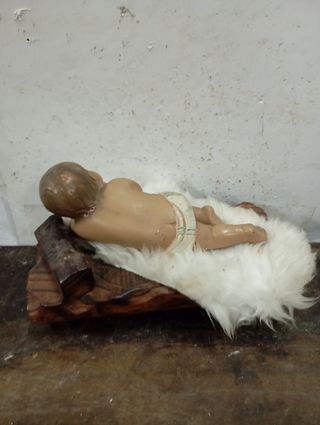 Niño Jesús pesebre estuco