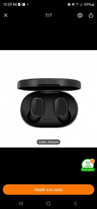 Auriculares inalámbricos Bluetooth negros