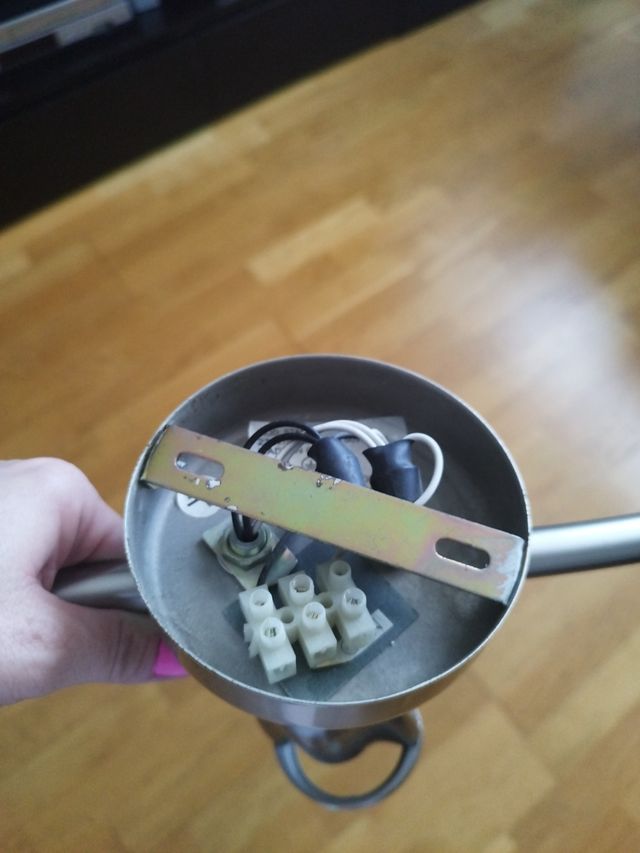 Lampara techo 3 focos metalica