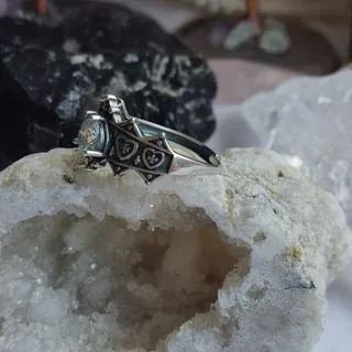 Anillo moissanita plata - Unisex