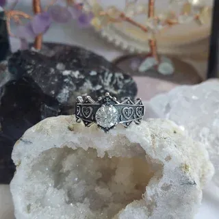 Anillo moissanita plata - Unisex