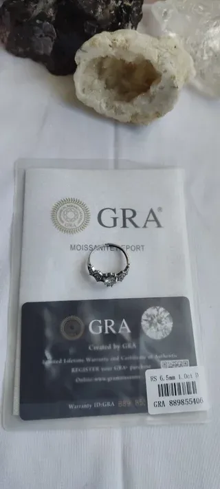 Anillo moissanita plata - Unisex