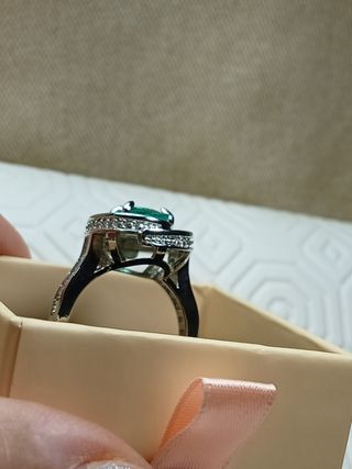 Anello Smeraldo Argento