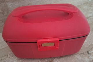 Neceser maquillaje rojo