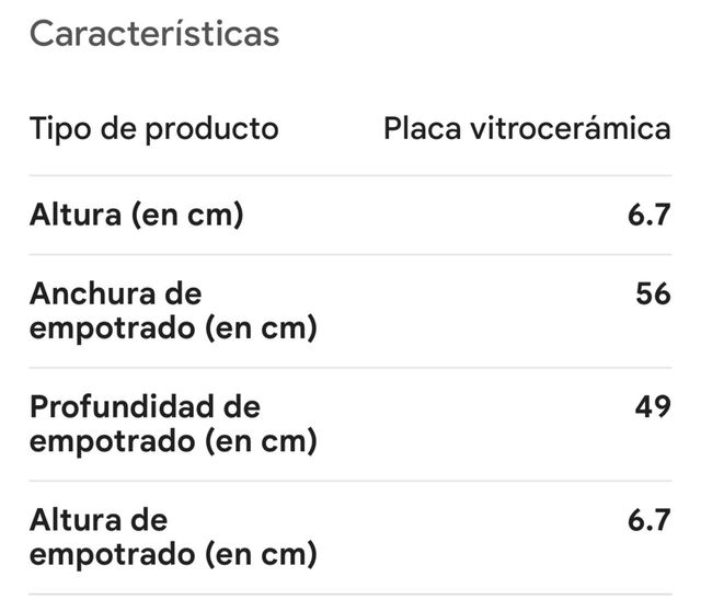 Vitrocerámica Cata 3 fuegos