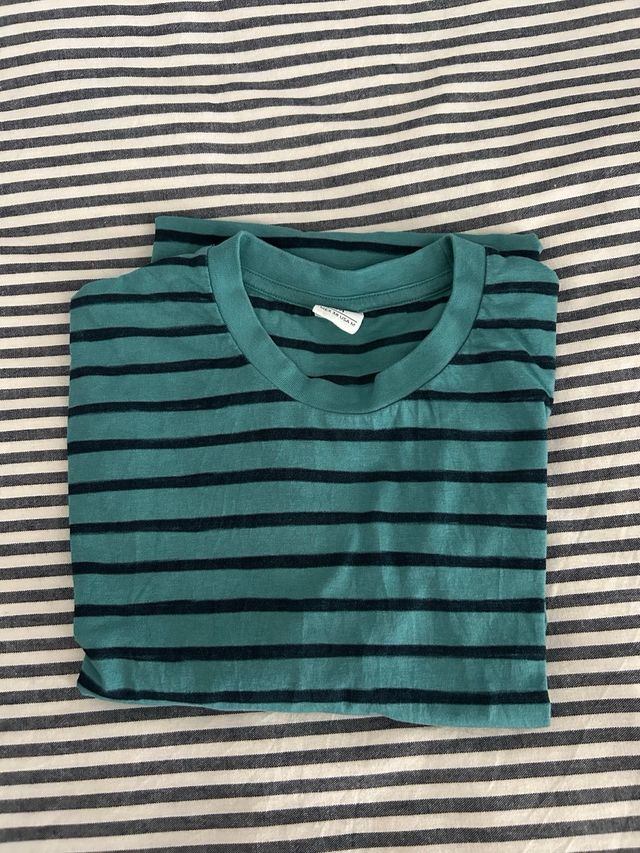 Camiseta rayas azul-negra