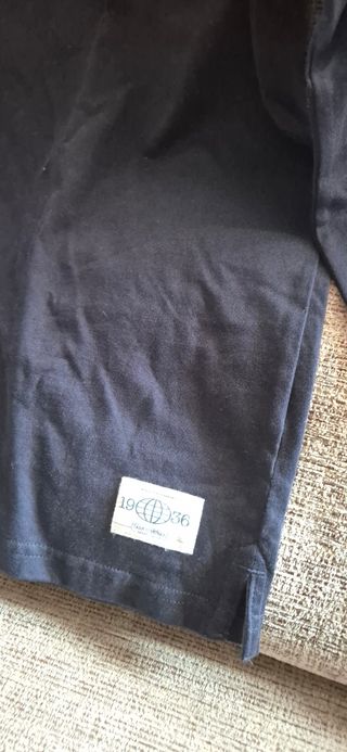 Polo manga larga Tex azul marino - M