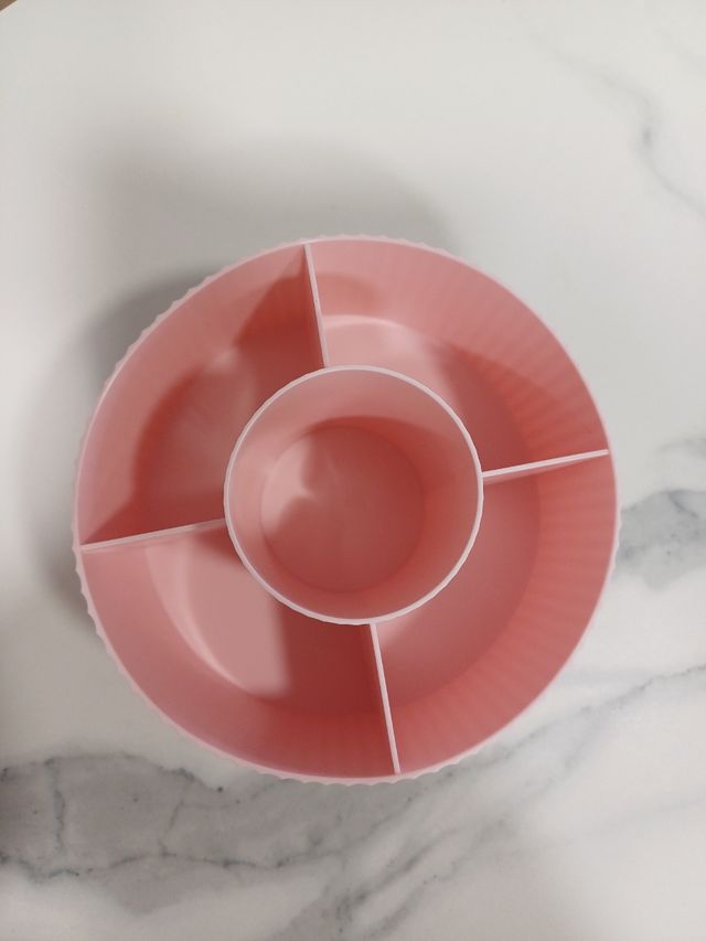 Organizador maquillaje giratorio rosa