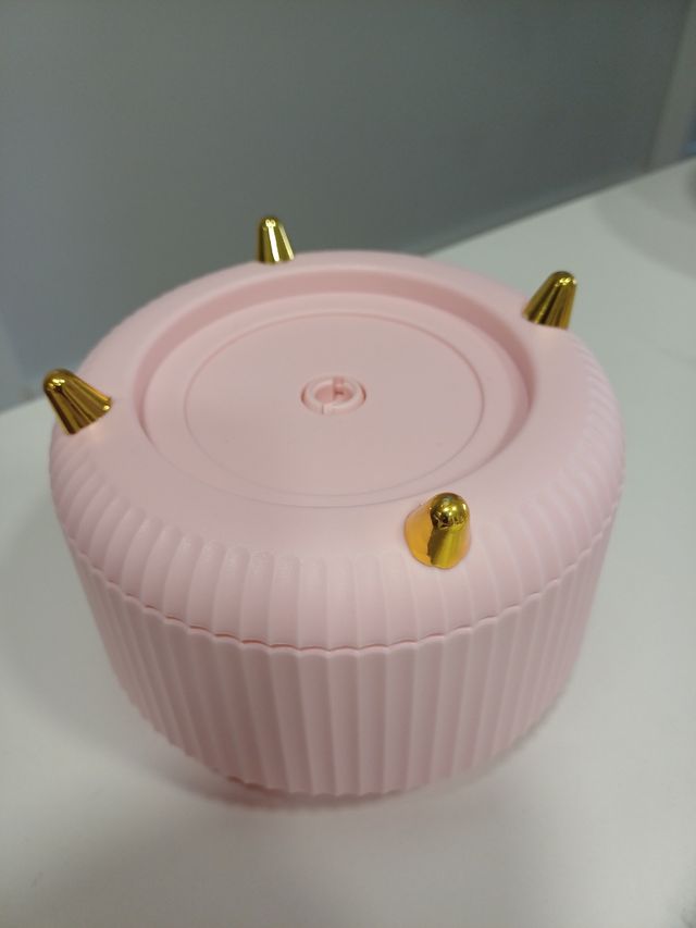 Organizador maquillaje giratorio rosa