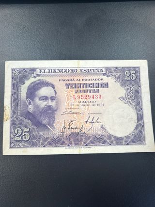Billete 25 pesetas 1954 - Albeniz