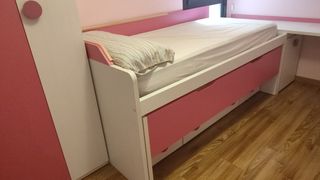 Muebles habitación niña - Rosa y Blanco