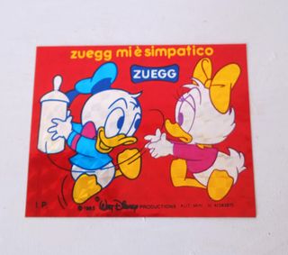 Set Due Adesivi Figurine Disney Per Zuegg 1985