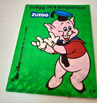 Set Due Adesivi Figurine Disney Per Zuegg 1985