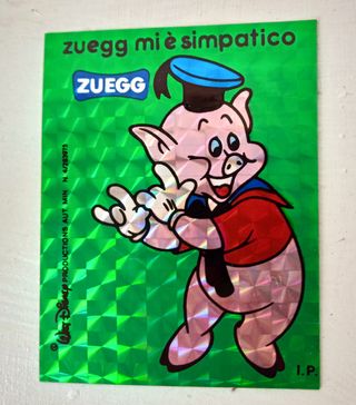 Set Due Adesivi Figurine Disney Per Zuegg 1985